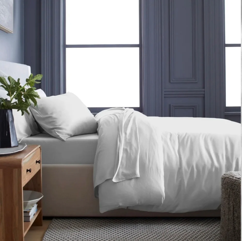 NWT! Quince Linen & Bamboo White Duvet Cover! King/ Cal King (14)_4